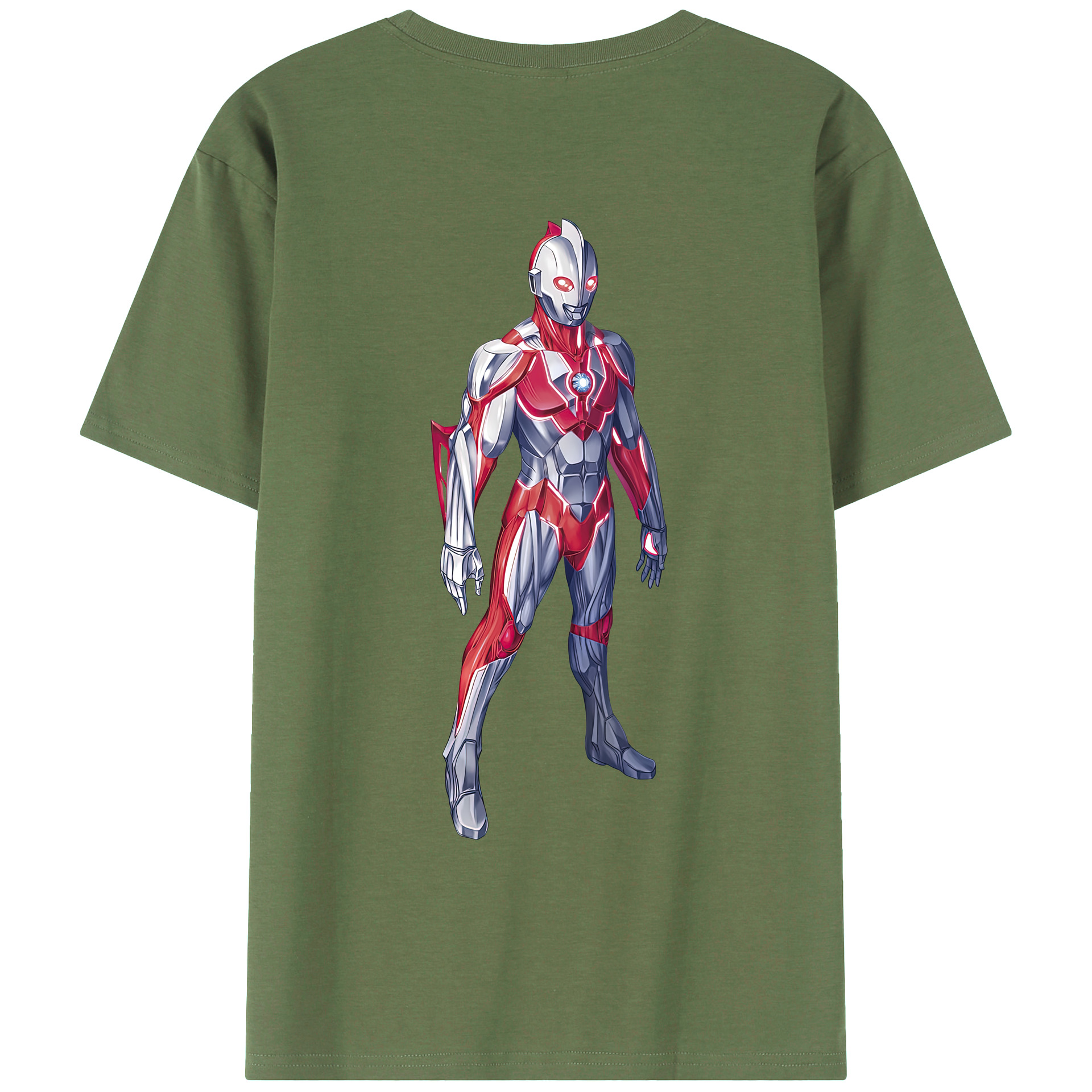 （画像用） ウルトラマン Ultraman 綿100％ メンズ半袖Tシャツ（バックプリント） 通気性